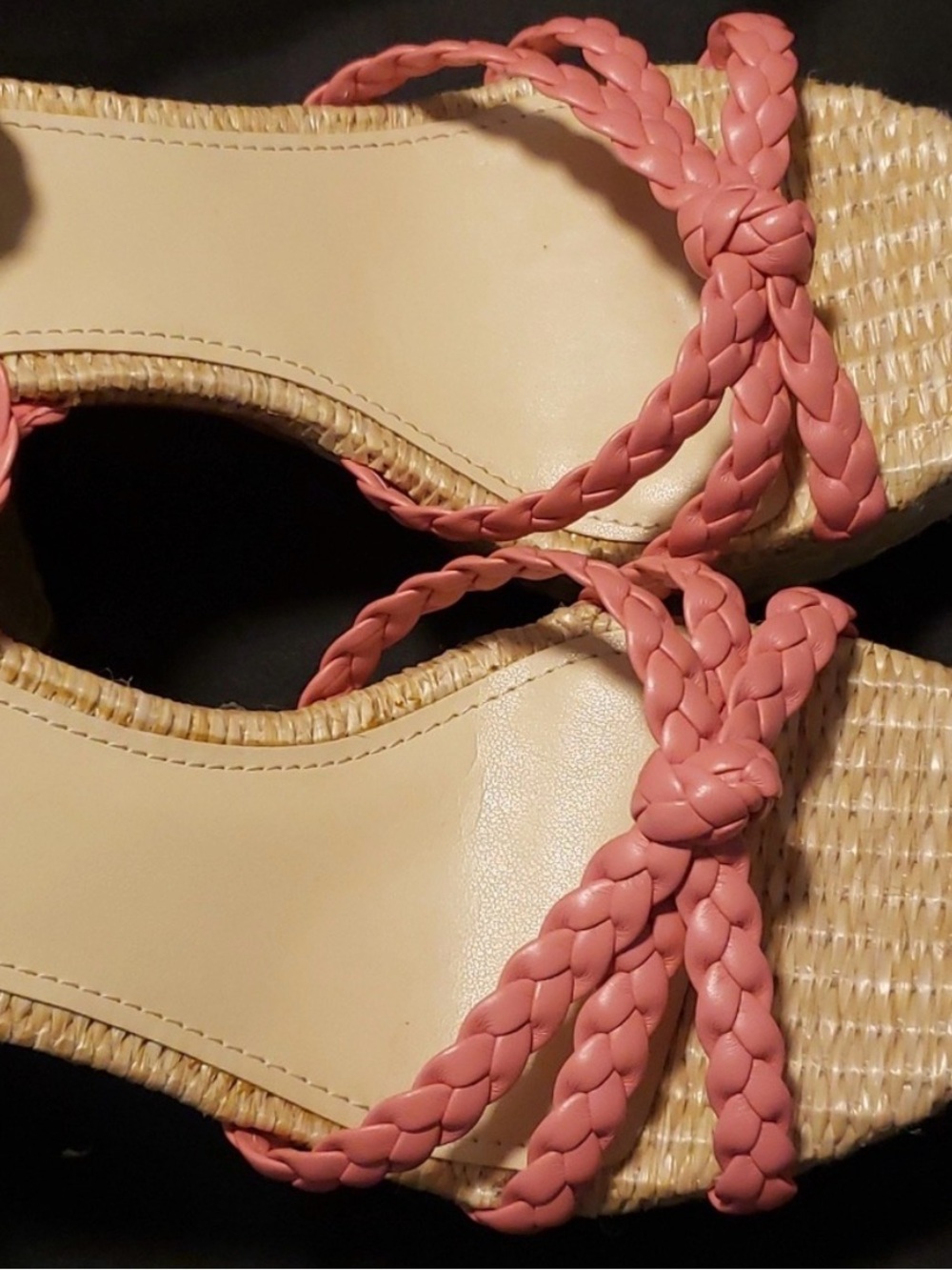 Nine West Pink Platform Retro Pinup Girl Wedges - Picture 4 of 6